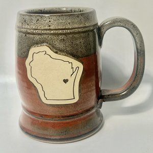 Red Door Mercantile Hand Thrown Pottery Tall Mug Wisconsin